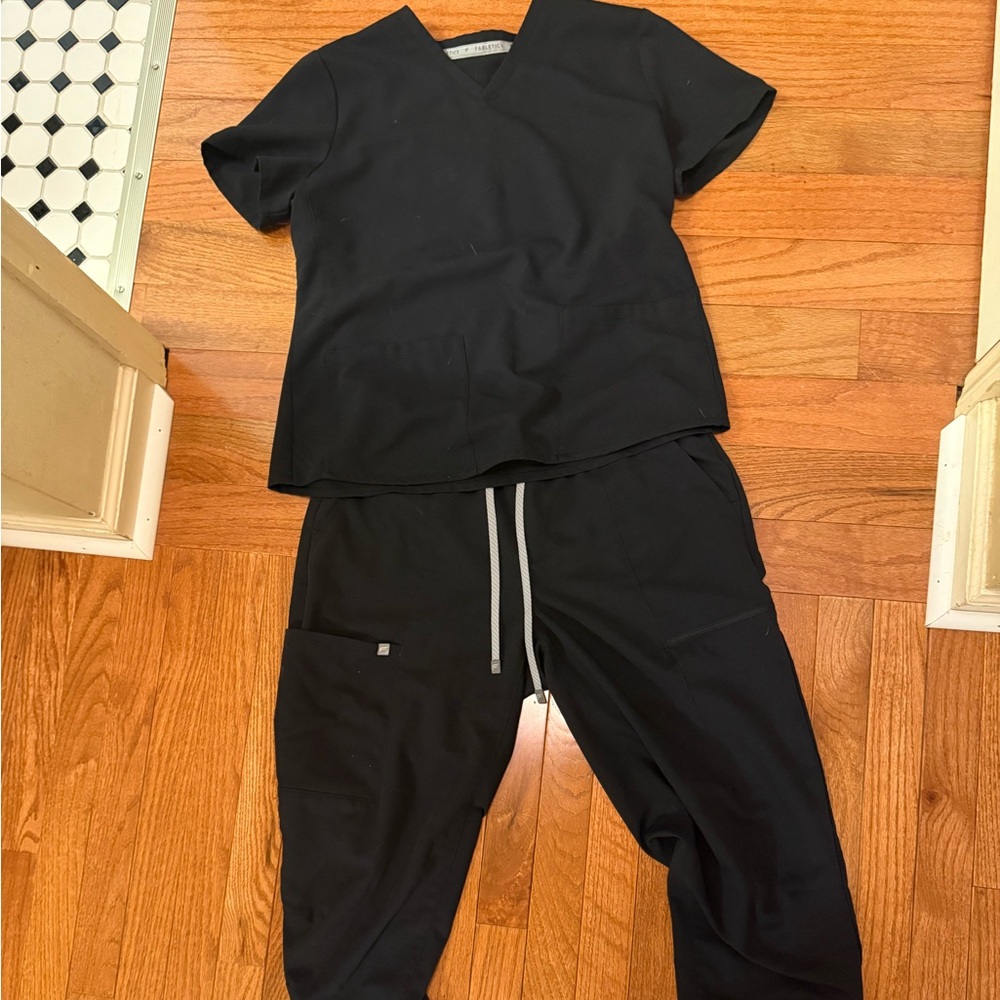 Fabletics Black Jogger Scrubs